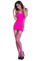 Bodystocking in Kleid-Optik pink