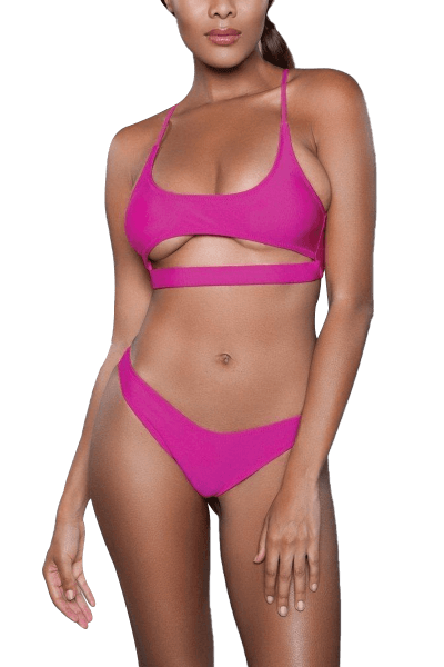 Bikini mit Cut-Out pink