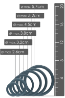 6tlg. breites Penisring-Set - Ø 2,6-5,7cm