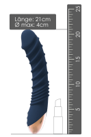 wärmender Vibrator mit Rippen - Ø 4cm | 21cm