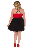 Kleidchen schwarz/rot Plus Size