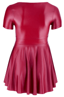 Rotes Wetlook Minikleid Plus Size