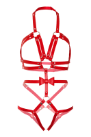 Harness-Body mit Nieten in rot